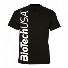 BiotechUSA férfi póló, fekete
