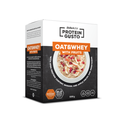 Protein Gusto - Oat & Whey with fruits 696 g MAGAS FEHÉRJE- ÉS ZABROST TARTA