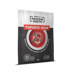 Protein Gusto - Tomato Soup 30 g MAGAS FEHÉRJETARTALMÚ LEVESPOR, HOZZÁADOTT CUKO